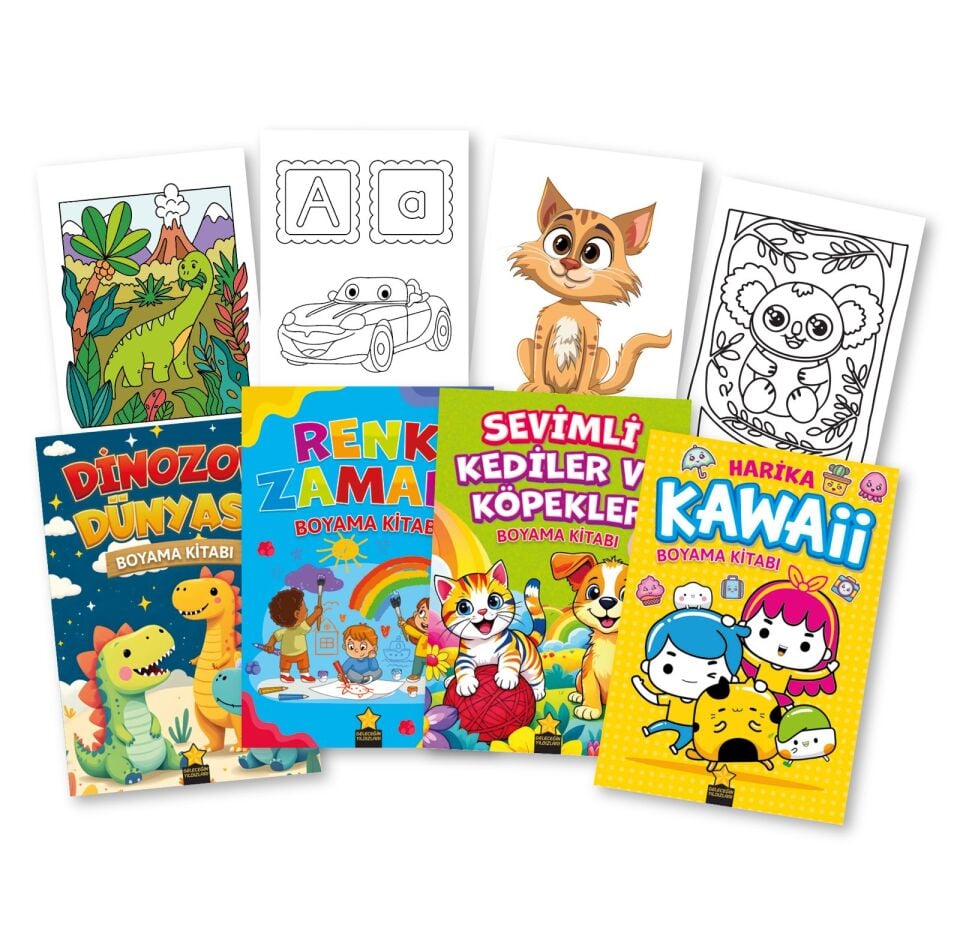 Geleceğin Yıldızları Kalın Boyama Kitabı Seti 4 Kitap