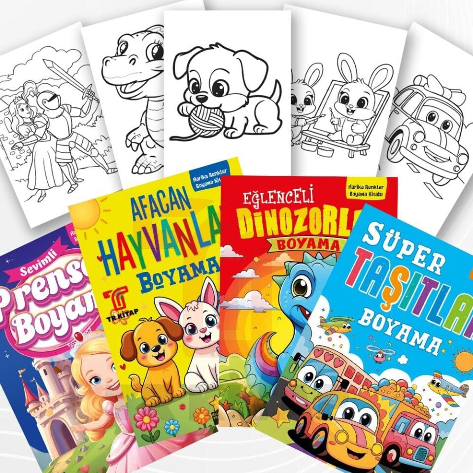 Harika Renkler Boyama Kitabı Seti 4 Kitap