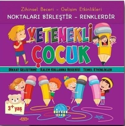 Safkan Kids Okul Öncesi Yetenekli Çocuk Noktaları Birleştir Renklendir (3+ Yaş)