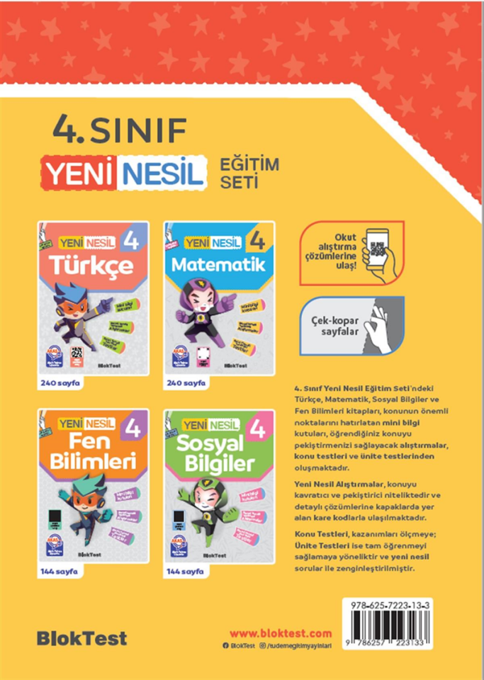 Tudem Blok 4. Sınıf Yeni Nesil Eğitim Seti 4 Kitap