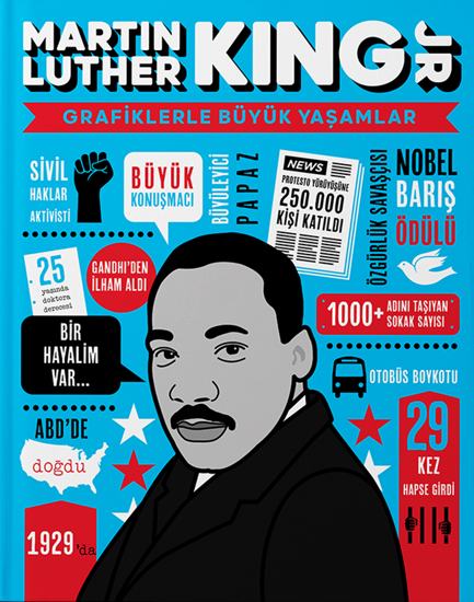 Martin Luther King JR Grafiklerle Büyük Yaşamlar Ciltli