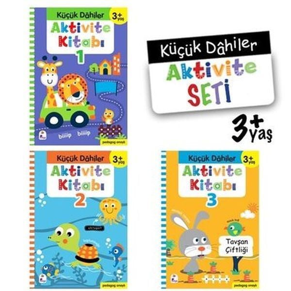 Küçük Dahiler Aktivite Seti 3+ Yaş  (3 Kitap) Gülizar Ç. Çetinkaya & Ayça G. Derin