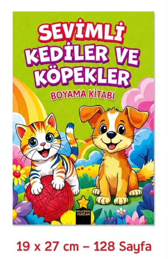 Sevimli Kediler ve Köpekler Kalın Boyama Kitabı