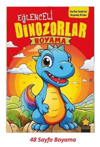 Harika Renkler Eğlenceli Dinozorlar Boyama Kitabı