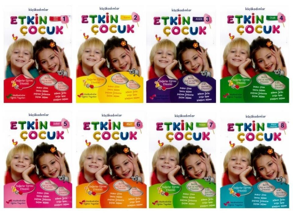 Küçük Adımlar Etkin Çocuk Okul Öncesi Eğitim Seti 8 Kitap