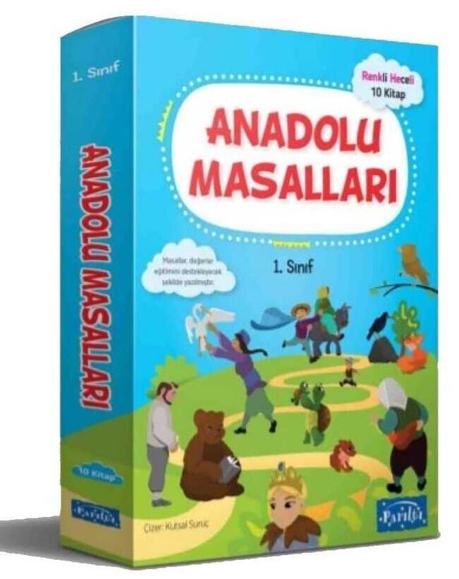 Parıltı 1. Sınıf Anadolu Masalları 10 Kitap Renkli Heceli