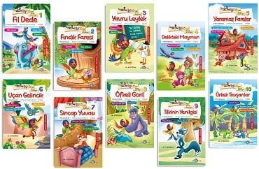 Mavi Boncuk 1. Sınıf Papağan Pinkonun Sevgi Günlüğü Hikaye Seti 10 Kitap