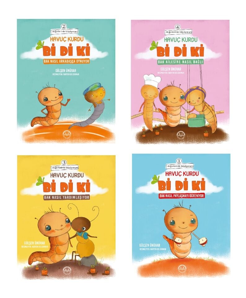Değerlerimle Büyüyorum Havuç Kurdu Bi Di Ki ( 4 Kitap )
