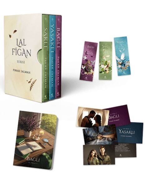 Pınar Salman Lal Figan Serisi Saklı - Yasaklı - Bağlı Ciltli 3 Kitap (Kutulu)