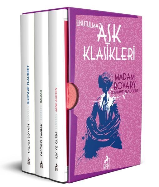 Unutulmaz Aşk Klasikleri Kutulu Aşk ve Gurur - Vadideki Zambak - Madam Bovary (3 Kitap)