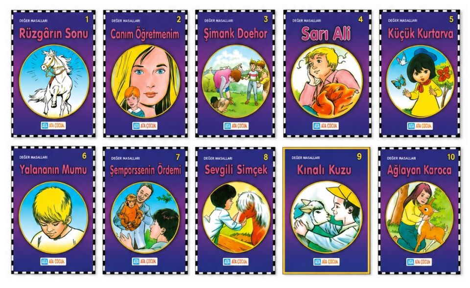 Evrensel 1. Sınıf Eğitici Öyküler Seti Düz Yazılı 10 Kitap