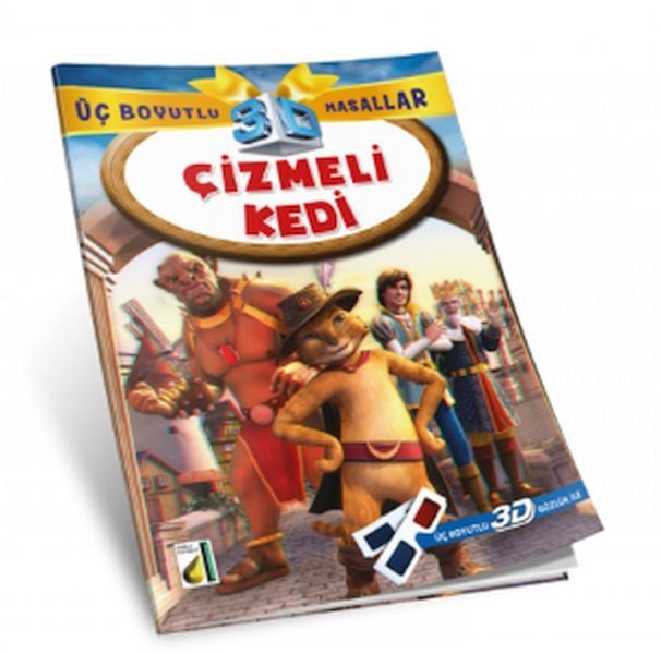 Üç Boyutlu Masallar Çizmeli Kedi + 3D Gözlük