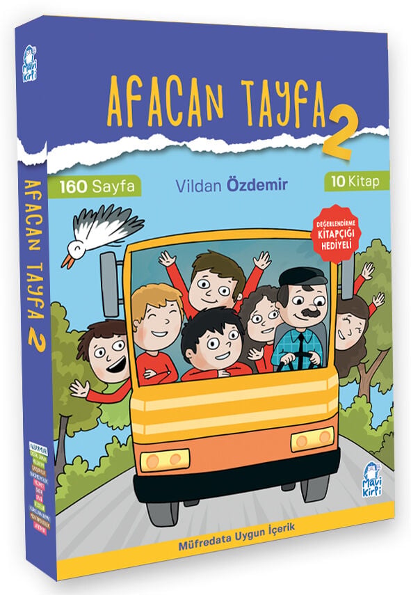 Mavi Kirpi 1. Sınıf Afacan Tayfa 2 Hikaye Seti (10 Kitap)