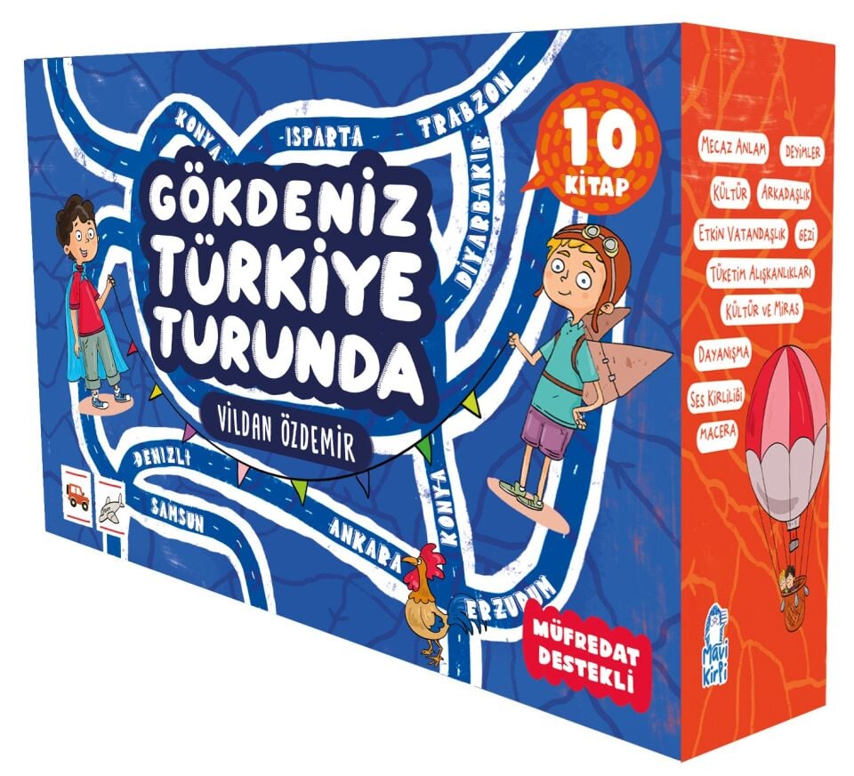 Mavi Kirpi 4. Sınıf Gökdeniz Türkiye Turunda Seti (10 Kitap)