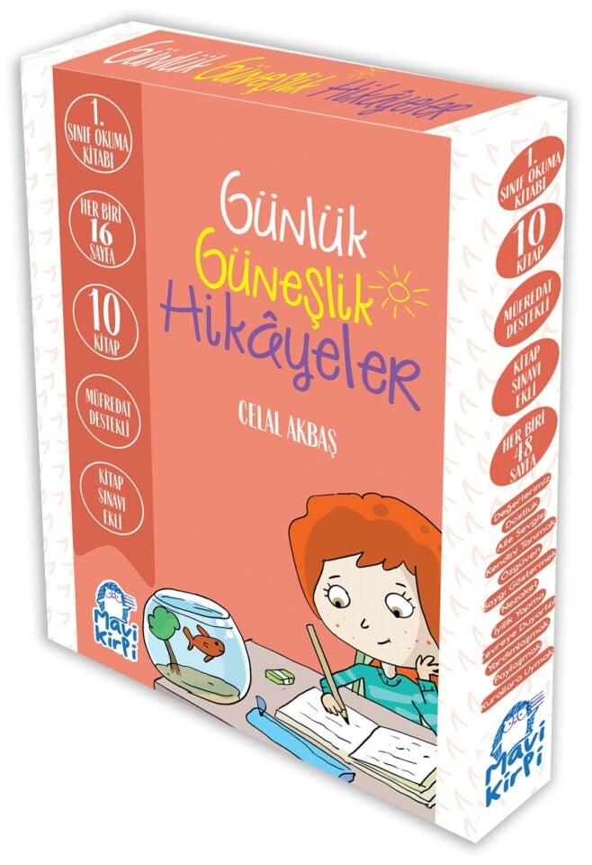 Mavi Kirpi 1. Sınıf Günlük Güneşlik Hikaye Seti (10 Kitap)
