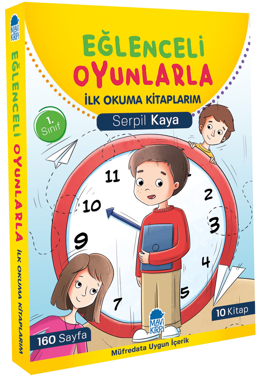 Mavi Kirpi 1. Sınıf Eğlenceli Oyunlarla İlk Okuma Kitaplarım (10 Kitap)