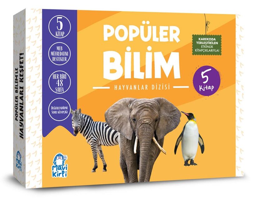 Mavi Kirpi Popüler Bilim Hayvanlar Set (5 Kitap)