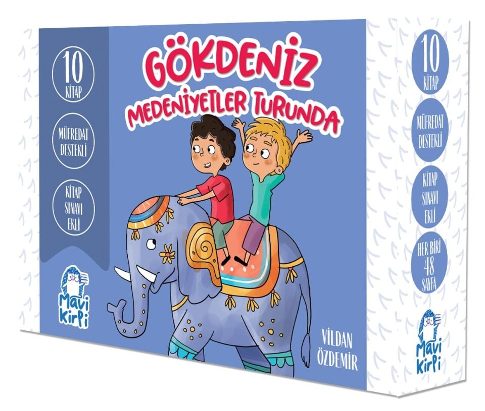 Mavi Kirpi  3. Sınıf Gökdeniz Medeniyetler Turunda Hikaye Seti (10 Kitap)