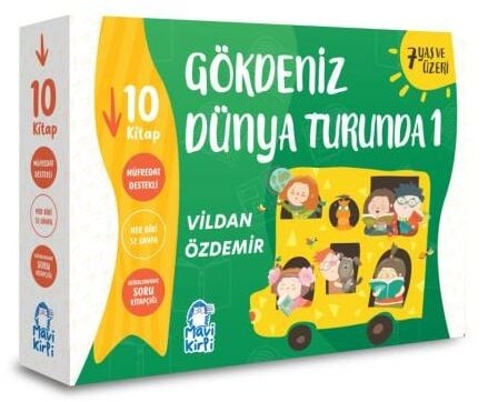 Mavi Kirpi 2. Sınıf Gökdeniz Dünya Turunda 1 Hikaye Seti (10 Kitap)