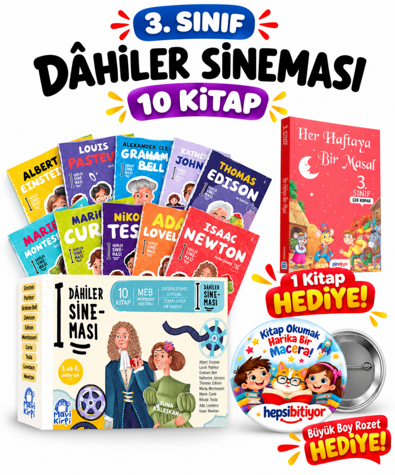 Mavi Kirpi 3. Sınıf Dahiler Sineması Hikaye Seti (10 Kitap)