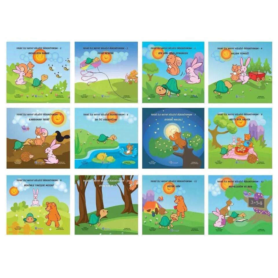 Tosbi ile Hayat Bilgisi Öğreniyorum 12 Kitaplık Özel Seri (anaokulları ve rehabilitasyon merkezleri için)