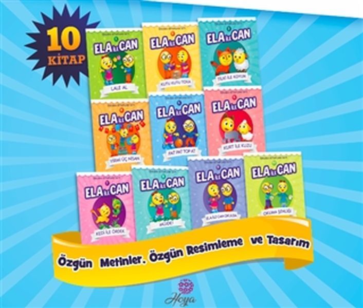 Limonkids 1. Sınıflar için Ela ile Can Serisi 10 Kitap