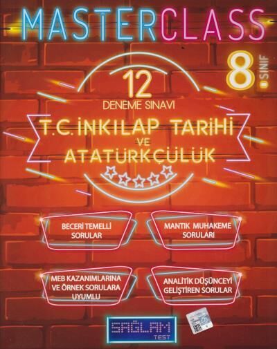 Sağlam Test 8. Sınıf  Lgs İnkılap Tarihi MasterClass 12 Deneme Sınavı