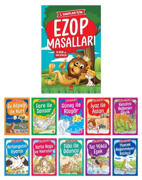 1. Sınıf Ezop Masalları 10 Kitap