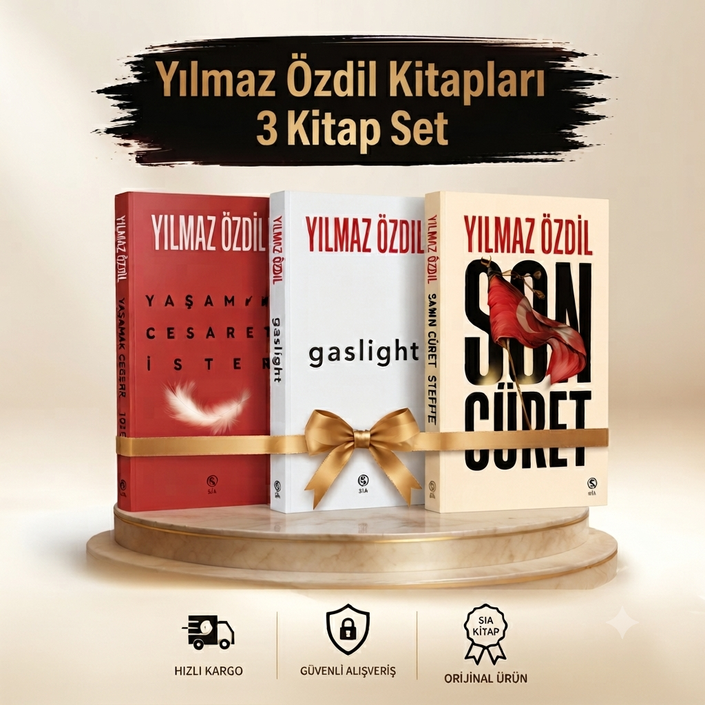 Yılmaz Özdil Kitapları 3 Kitap Set (Yaşamak Cesaret İster - Gaslight - Son Cüret)