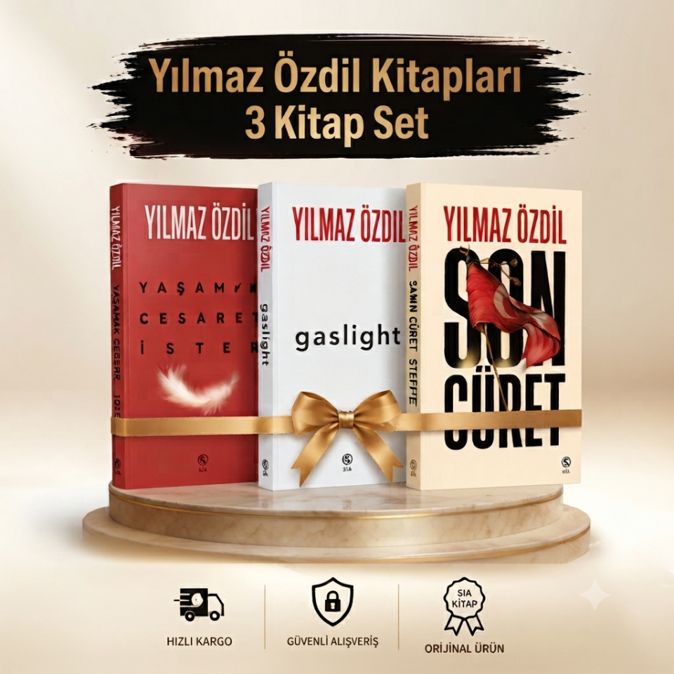 Yılmaz Özdil Kitapları 3 Kitap Set (Yaşamak Cesaret İster - Gaslight - Son Cüret)
