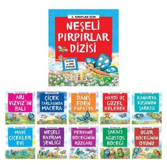 Bıcırık 1. Sınıflar İçin Neşeli Pırpırlar Dizisi Seti 10 Kitap