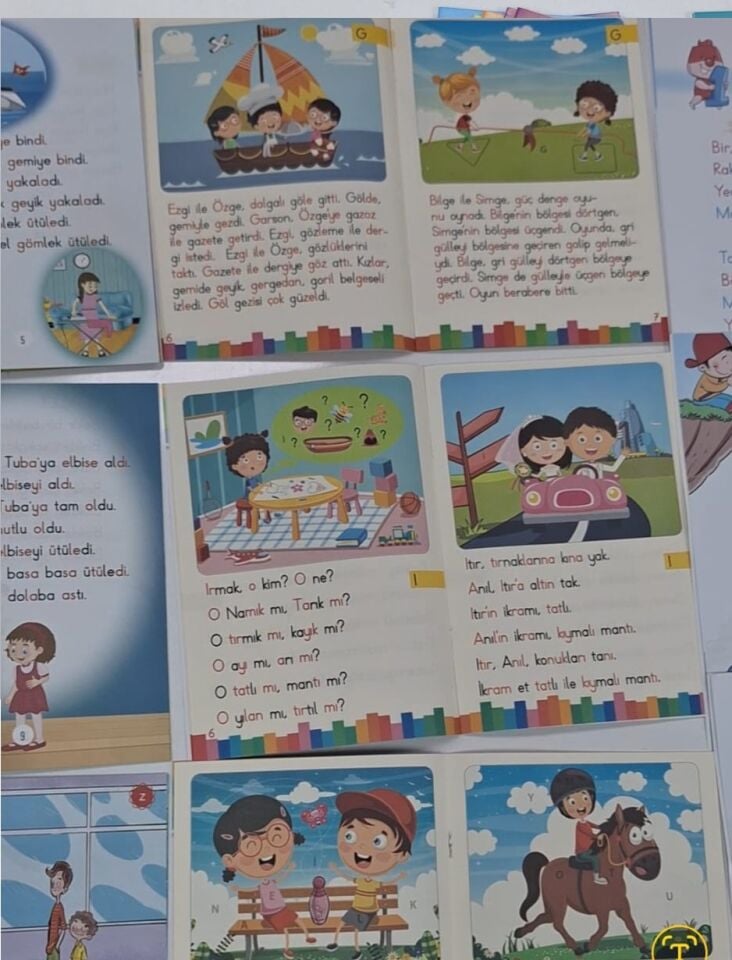 1. Sınıf Renkli Heceli Karma Hikaye Kitapları 33 Adet﻿