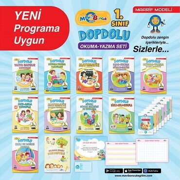 Mavi Boncuk 1. Sınıf Dopdolu Okuma Yazma Seti Yeni Maarif Model