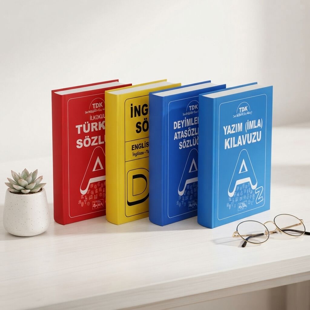 Tdk Onaylı Plastik Kapak İlkokul Sözlük Seti (4 Kitap)