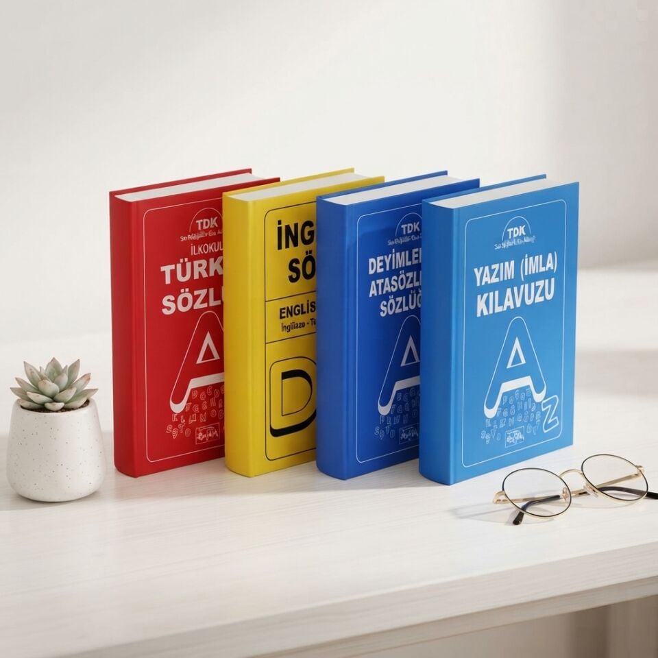 Tdk Onaylı Plastik Kapak İlkokul Sözlük Seti (4 Kitap)