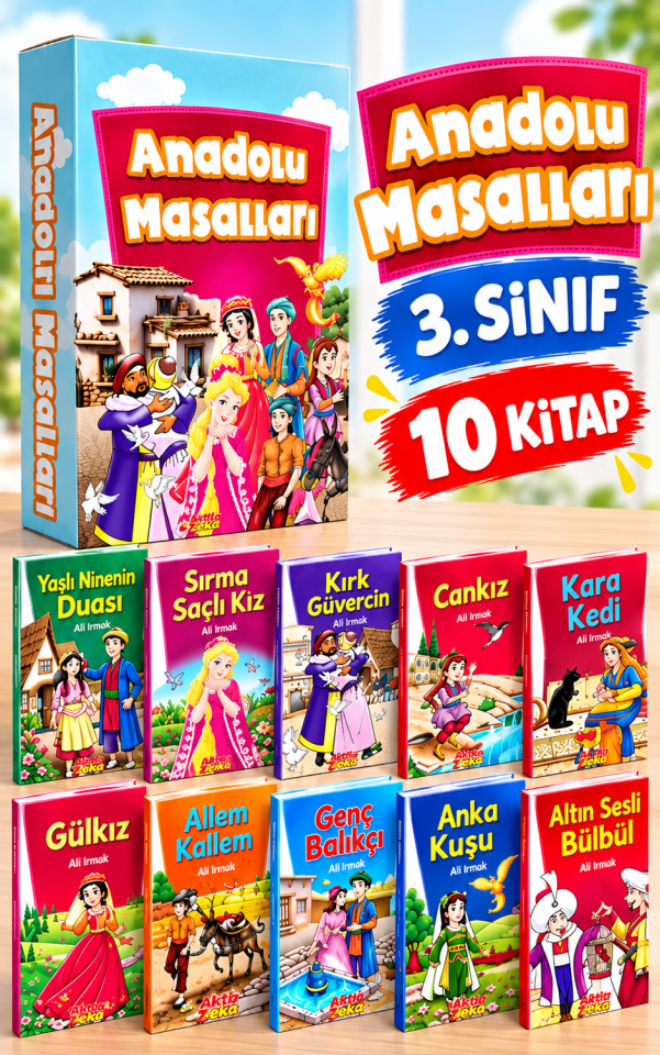 Aktif Zeka 3. ve 4. Sınıf Anadolu Masalları 10 Kitap
