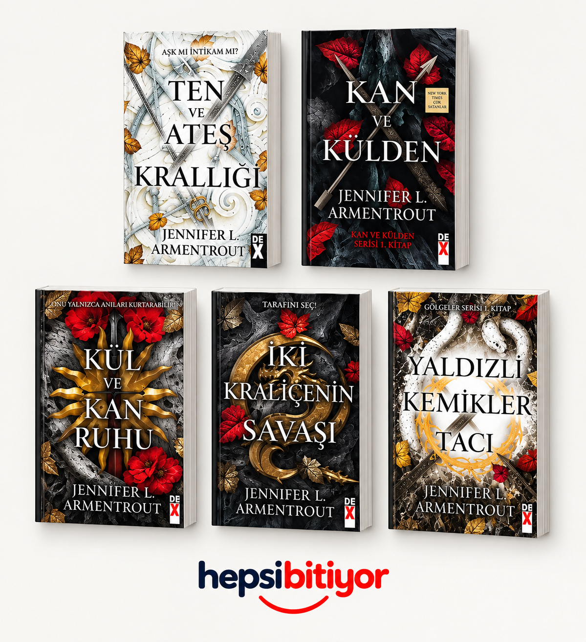Jennifer L. Armentrout Kan ve Kül Serisi 5 Kitap Seti