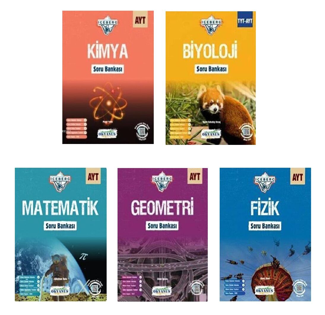 Okyanus Iceberg AYT Sayısal Soru Bankası Seti (5 Kitap)