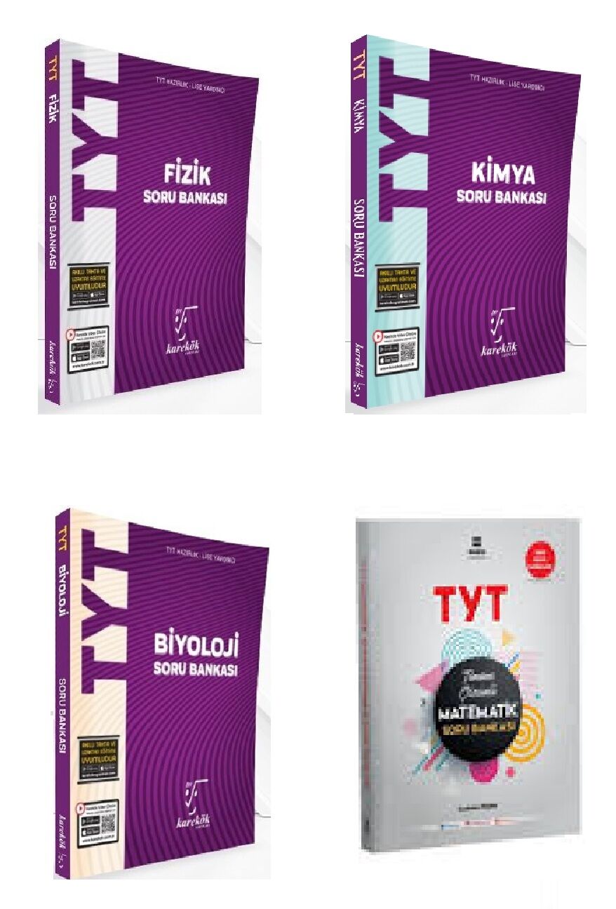 Başka ve Karekök Yayınları TYT Sayısal Soru Bankası Seti (4 Kitap)