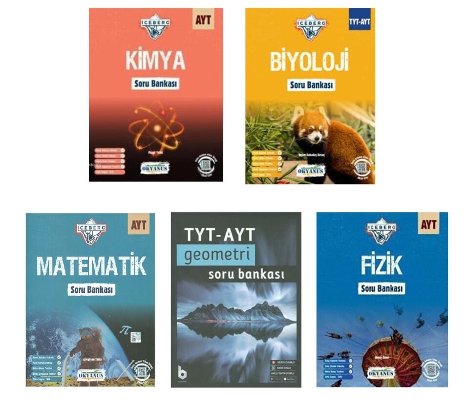 Basamak ve Okyanus Iceberg AYT Sayısal Soru Bankası Seti (5 Kitap)