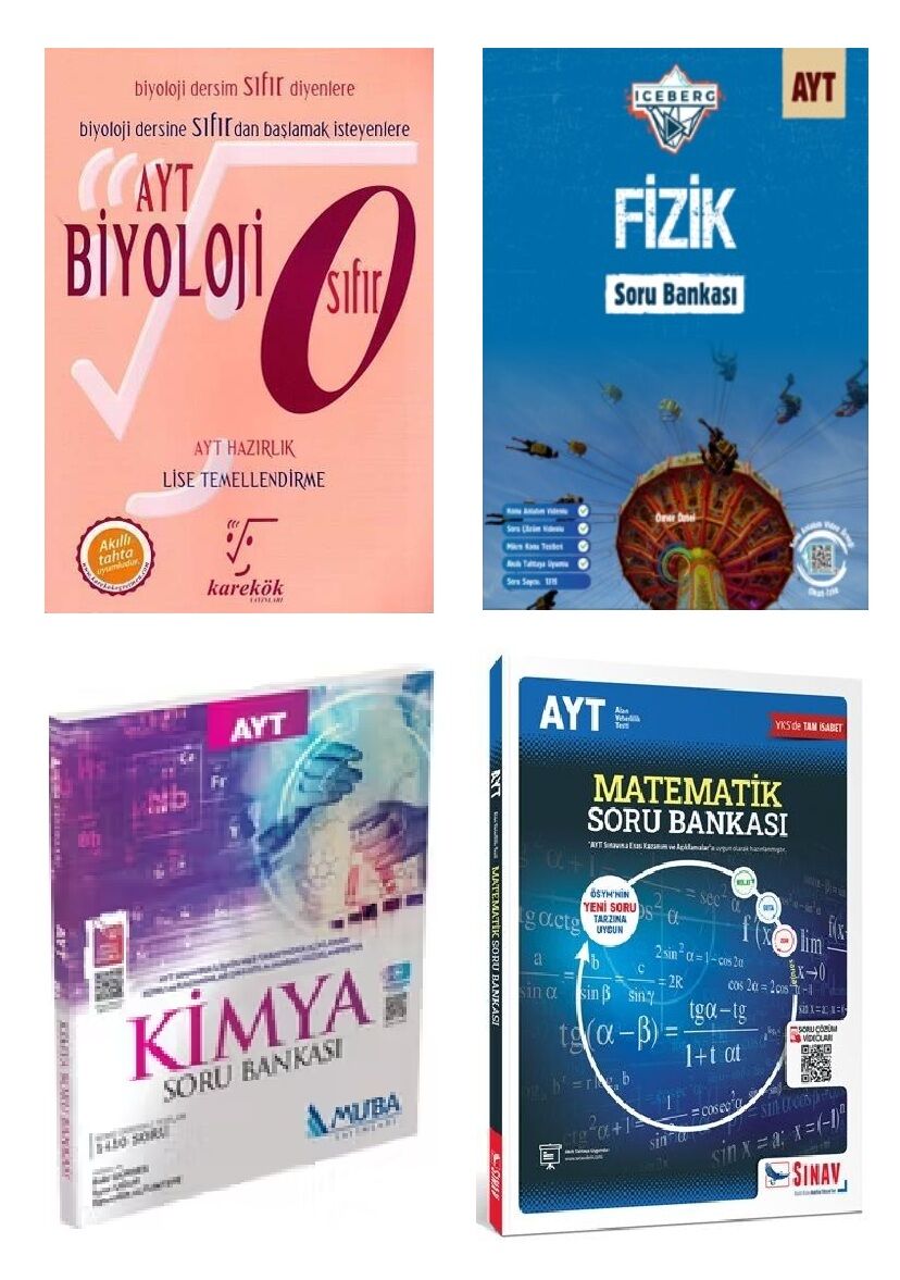 Karma Ayt Sayısal Soru Bankası Seti 4 Kitap