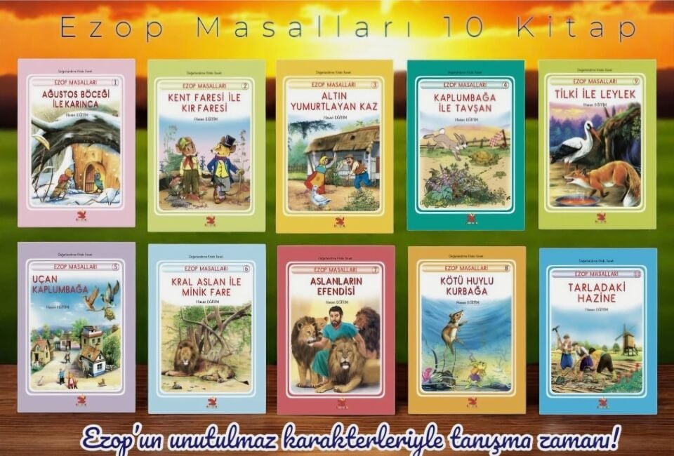 Özüduru 1. Sınıf Ezop Masalları 10 Kitap Set