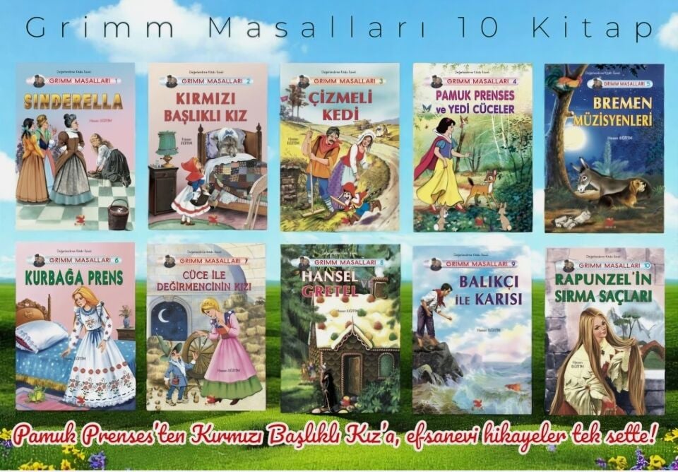 Özüduru 1. Sınıf Grimm Masalları 10 Kitap Set