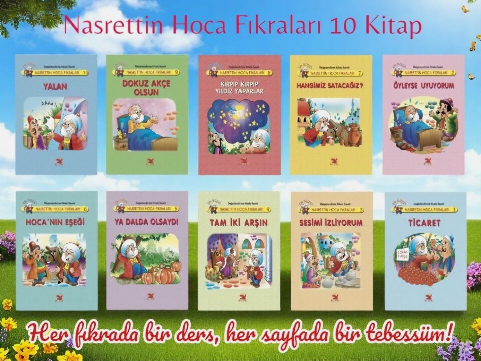 Özüduru 1. Sınıf Nasrettin Hoca Fıkraları 10 Kitap Set