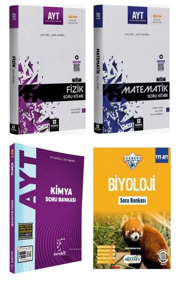 Ayt Sayısal Soru Bankası Seti 4 Kitap (Başka - Karekök - Okyanus - Başka)