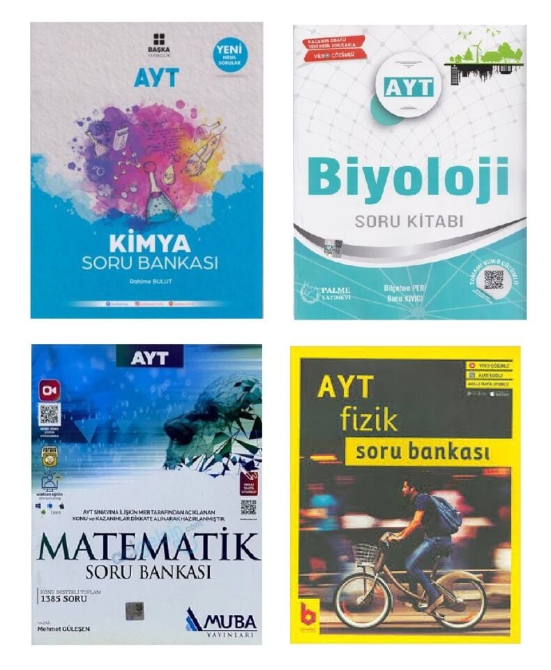 Ayt Sayısal Soru Bankası Seti 4 Kitap (Palme - Muba - Başka - Basamak)