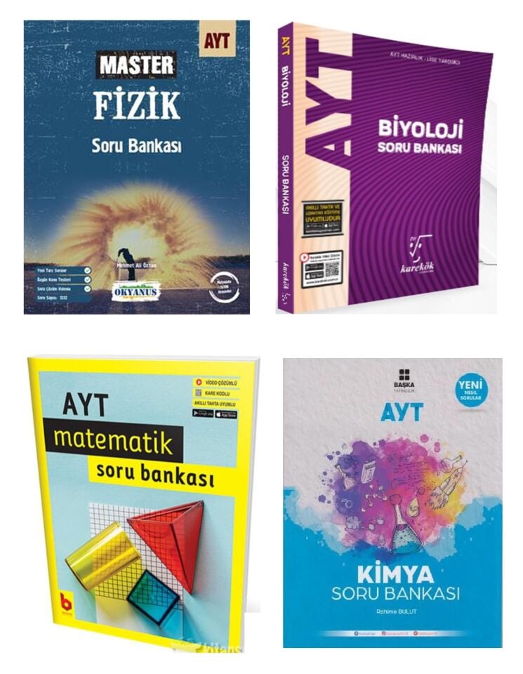 Ayt Sayısal Soru Bankası Seti 4 Kitap (Okyanus - Karekök- Başka - Basamak)