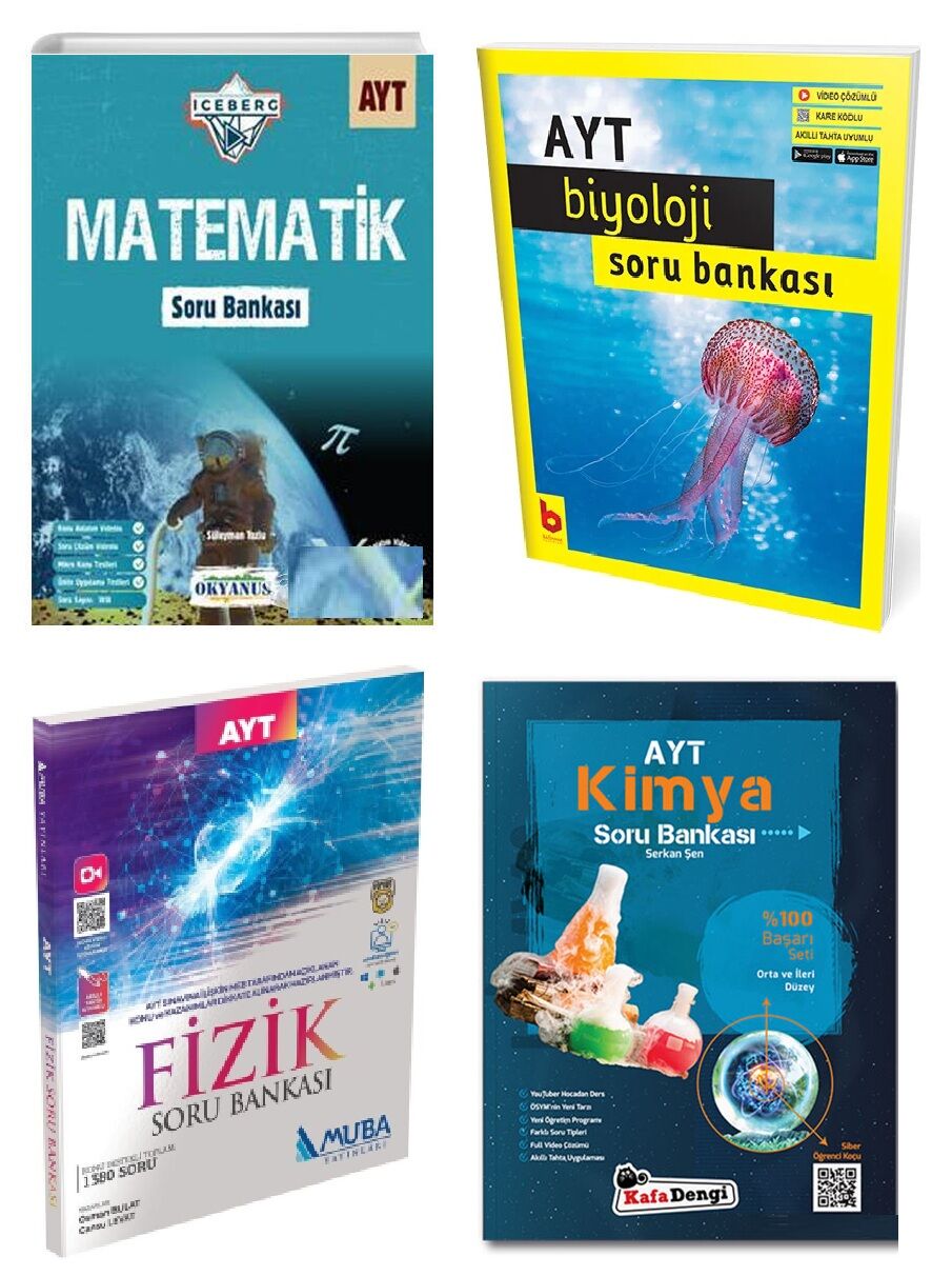 Ayt Sayısal Soru Bankası seti 4 Kitap (Okyanus - Basamak - Muba - Kafa Dengi)