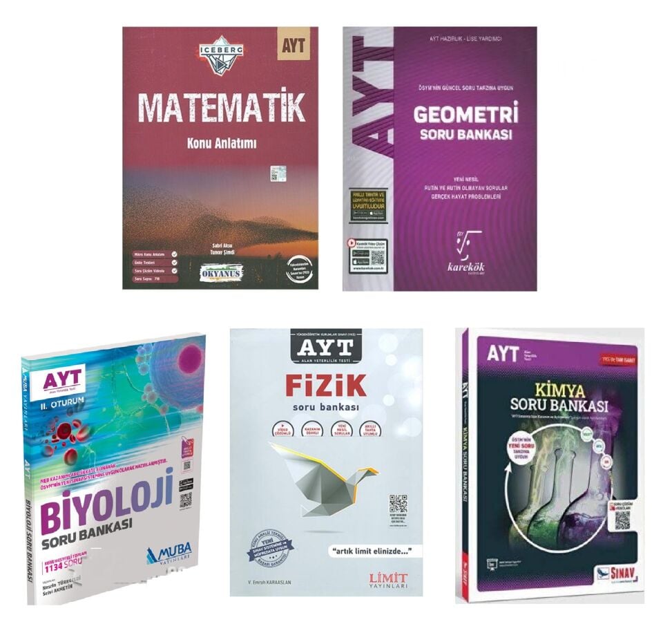 Ayt Sayısal Soru Bankası Seti 5 Kitap (Okyanus - Karekök - Muba - Limit - Sınav)
